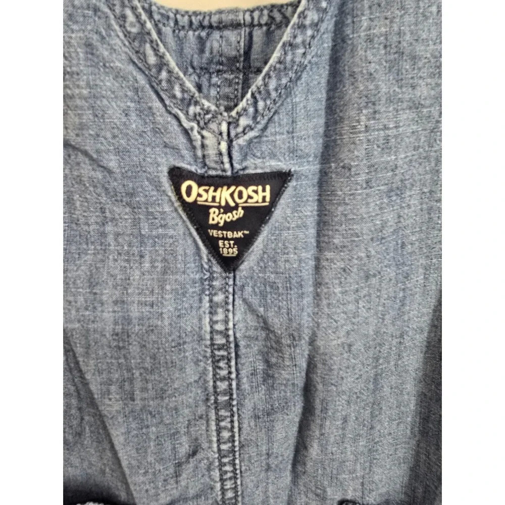 OshKosh Bgosh Toddler Boys Girls Blue Chambray Vestbak‎ Overalls 5T 2N007510